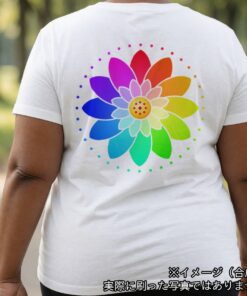 着用イメージ（合成）白・花の柄を背中に