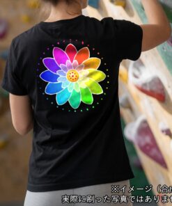 着用イメージ（合成）黒・花の柄を背中に